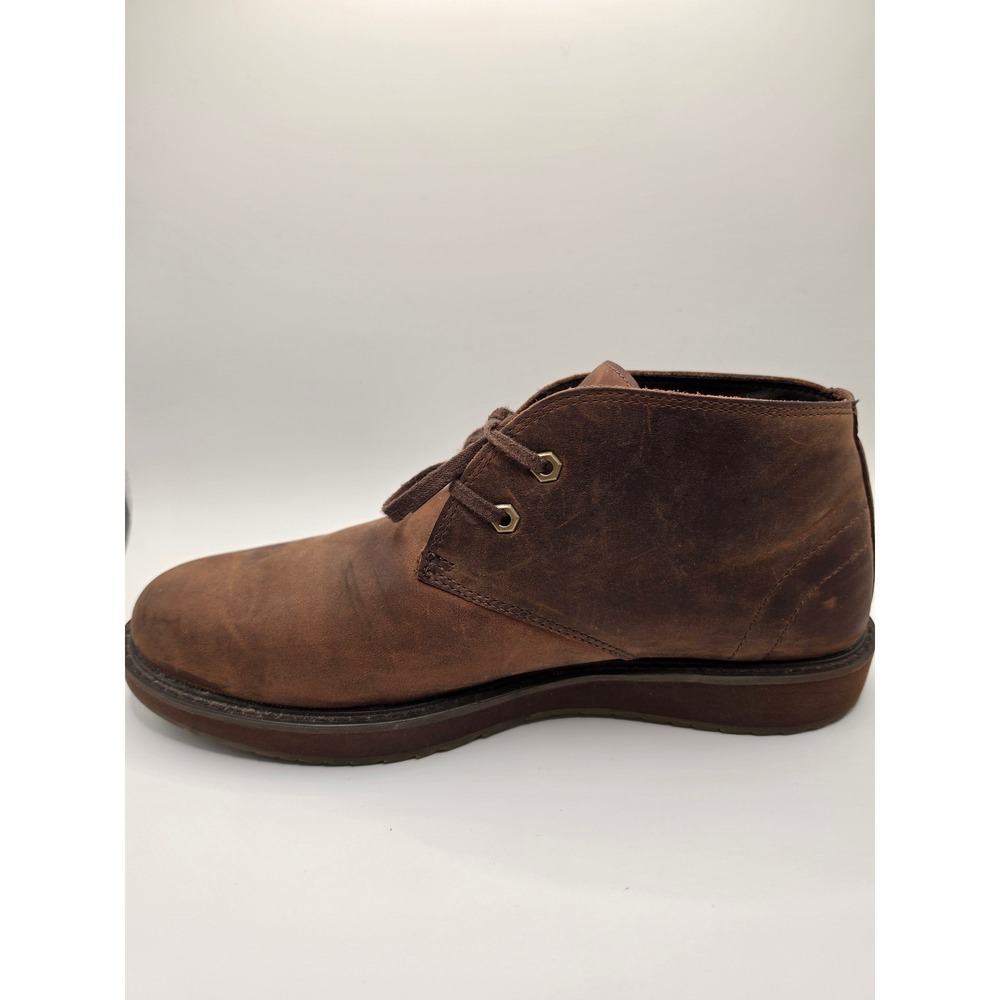 LL Bean Mens Stonington Chukka Boots Brown Leather Mid Top Shoes 511441 Sz 10.5 - Picture 6 of 9